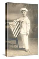 Sailor Boy with Flag-null-Stretched Canvas