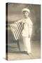 Sailor Boy with Flag-null-Stretched Canvas