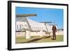 Sailor Guarding Laundry-null-Framed Art Print