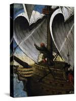 Sailor Hoisting Sail, Detail, Portugal, 16th Century-null-Stretched Canvas