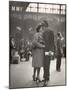 Sailor Kissing His Girlfriend Goodbye before Returning to Duty, Pennsylvania Station-Alfred Eisenstaedt-Mounted Photographic Print