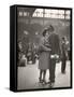 Sailor Kissing His Girlfriend Goodbye before Returning to Duty, Pennsylvania Station-Alfred Eisenstaedt-Framed Stretched Canvas