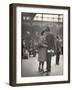 Sailor Kissing His Girlfriend Goodbye before Returning to Duty, Pennsylvania Station-Alfred Eisenstaedt-Framed Photographic Print