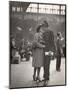 Sailor Kissing His Girlfriend Goodbye before Returning to Duty, Pennsylvania Station-Alfred Eisenstaedt-Mounted Photographic Print