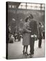 Sailor Kissing His Girlfriend Goodbye before Returning to Duty, Pennsylvania Station-Alfred Eisenstaedt-Stretched Canvas