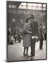 Sailor Kissing His Girlfriend Goodbye before Returning to Duty, Pennsylvania Station-Alfred Eisenstaedt-Mounted Photographic Print