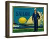 Sailor Lemon Label - Tustin, CA-Lantern Press-Framed Art Print