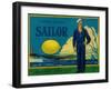 Sailor Lemon Label - Tustin, CA-Lantern Press-Framed Art Print