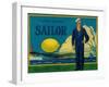 Sailor Lemon Label - Tustin, CA-Lantern Press-Framed Art Print