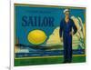 Sailor Lemon Label - Tustin, CA-Lantern Press-Framed Art Print