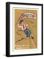 Sailor on Mast with Banner-null-Framed Art Print