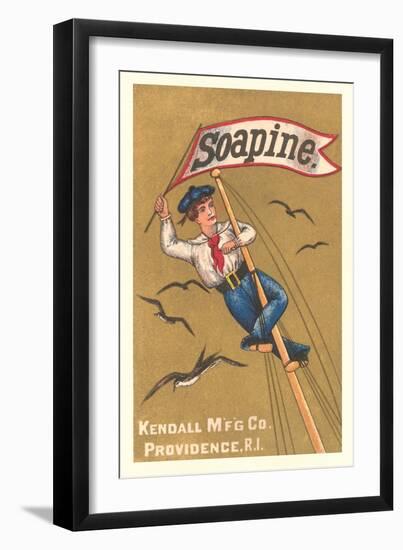 Sailor on Mast with Banner-null-Framed Art Print