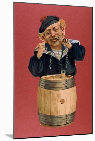 Sailor Smoking a Pipe and Drinking Rum, 1900-null-Mounted Giclee Print