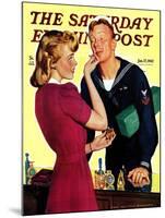 "Sailor Sniffing Perfume," Saturday Evening Post Cover, January 17, 1942-John Newton Howitt-Mounted Giclee Print