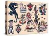 Sailor Tattoo Flash by Norman Collins, aka, Sailor Jerry-null-Stretched Canvas