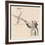 Sailor Uses a "Jacob's Staff" to Calculate the Angle Between a Star and the Horizon-null-Framed Art Print