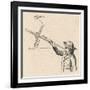 Sailor Uses a "Jacob's Staff" to Calculate the Angle Between a Star and the Horizon-null-Framed Art Print