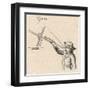 Sailor Uses a "Jacob's Staff" to Calculate the Angle Between a Star and the Horizon-null-Framed Art Print