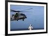 Sailor Watches an Air Force Hh-60G Pave Hawk Helicopter Prepare to Land-null-Framed Photographic Print
