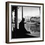 Sailor Watching Us Army Troop Ship "Republic" Passing Through the Panama Canal-Thomas D^ Mcavoy-Framed Photographic Print