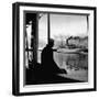 Sailor Watching Us Army Troop Ship "Republic" Passing Through the Panama Canal-Thomas D^ Mcavoy-Framed Photographic Print