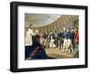 Sailors at Prayer on Board Lord Nelson's Ship after the Battle of the Nile-John Augustus Atkinson-Framed Giclee Print