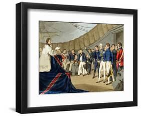 Sailors at Prayer on Board Lord Nelson's Ship after the Battle of the Nile-John Augustus Atkinson-Framed Giclee Print