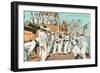 Sailors' Boxing Match On Board Ship-null-Framed Art Print