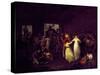 Sailors Carousing in Tavern in Port of Portsmouth-Julius Caesar Hibbeston-Stretched Canvas