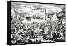 Sailors Carousing, or a Peep in the Long Room, 1825-George Cruikshank-Framed Stretched Canvas