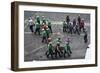 Sailors Carry Stretchers in Response to a Mass Casualty Drill-null-Framed Photographic Print