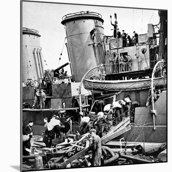 Sailors Carrying Potatoes onto HMS 'Coventry', Second World War-null-Mounted Photographic Print