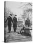 Sailors Eyeing Girls Legs, Capitol Building in Background-Francis Miller-Stretched Canvas