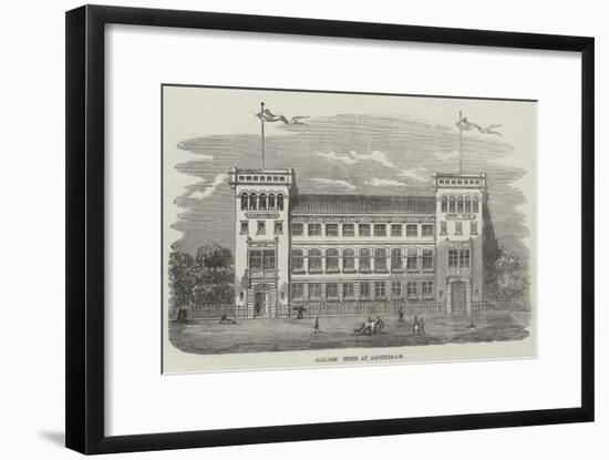 Sailors' Home at Amsterdam-null-Framed Giclee Print