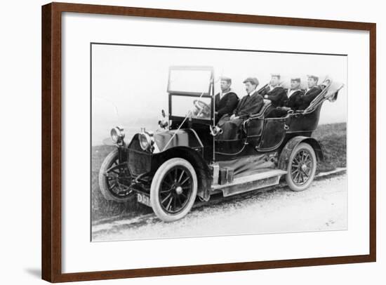 Sailors in a Humber Car, C1906-null-Framed Photographic Print