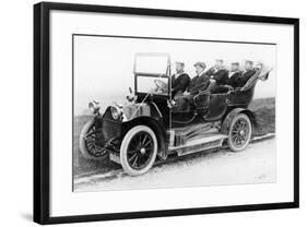 Sailors in a Humber Car, C1906-null-Framed Photographic Print