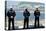 Sailors Man the Rails Aboard the Aircraft Carrier USS Nimitz-null-Stretched Canvas