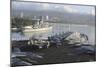 Sailors Man the Rails of USS Nimitz in Pearl Harbor-null-Mounted Photographic Print