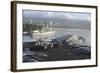 Sailors Man the Rails of USS Nimitz in Pearl Harbor-null-Framed Photographic Print