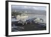 Sailors Man the Rails of USS Nimitz in Pearl Harbor-null-Framed Photographic Print