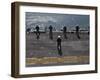 Sailors Man the Rails on the AmphibioUS Assault Ship USS Essex-Stocktrek Images-Framed Photographic Print