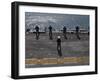 Sailors Man the Rails on the AmphibioUS Assault Ship USS Essex-Stocktrek Images-Framed Photographic Print