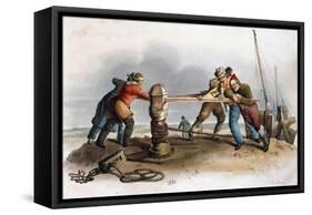 Sailors Mooring Ship, 1805, United Kingdom, 19th Century-null-Framed Stretched Canvas