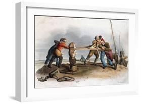 Sailors Mooring Ship, 1805, United Kingdom, 19th Century-null-Framed Giclee Print