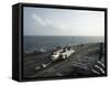 Sailors Move a C-2A Greyhound across the Flight Deck of USS Nimitz-null-Framed Stretched Canvas