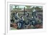 Sailors of HMS 'Challenger' Having Tea at a Tea House Near Yokohama, Japan, 1888-null-Framed Giclee Print