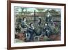 Sailors of HMS 'Challenger' Having Tea at a Tea House Near Yokohama, Japan, 1888-null-Framed Giclee Print