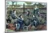 Sailors of HMS 'Challenger' Having Tea at a Tea House Near Yokohama, Japan, 1888-null-Mounted Giclee Print