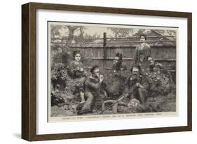Sailors of HMS Challenger Having Tea at a Tea-House Near Yokohama, Japan-null-Framed Giclee Print