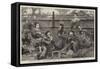 Sailors of HMS Challenger Having Tea at a Tea-House Near Yokohama, Japan-null-Framed Stretched Canvas